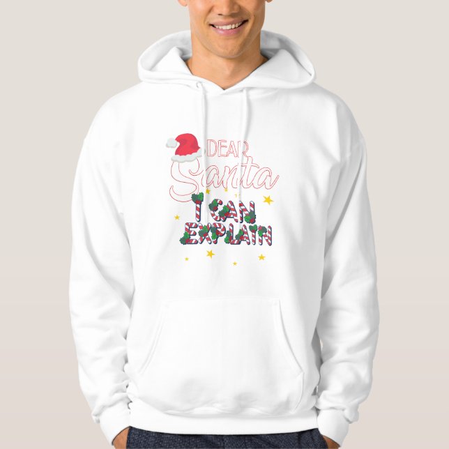 Moletom Caros Papais noeis, Posso Explicar o Natal (Frente)
