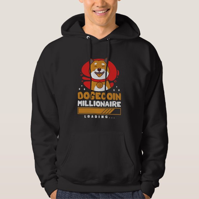 Moletom Carregamento do Crypto DogeCoin Millionaire (Frente)