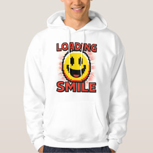 Moletom Carregando Smile – Rosto Sorridente Retro Pixel Ar