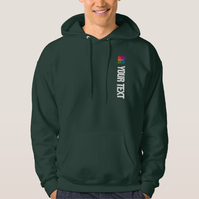 Moletom Carregar Adicionar Modelo de Texto de Imagem Mens  (Frente)
