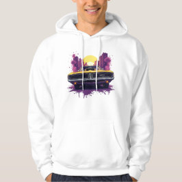 Moletom Carro Amarelo com Design de Paisagem Urbana de Art