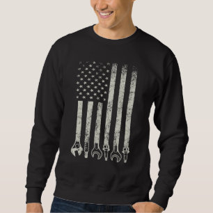 Moletom Carro Mecânico Ussa Flag Wrench E Spark Plug Cars