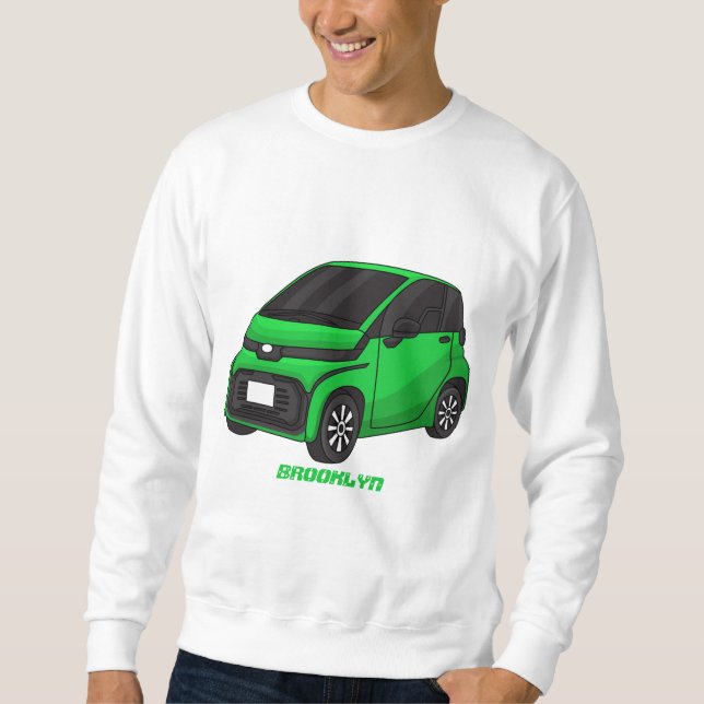 Moletom Carro pequeno verde fofo (Frente)