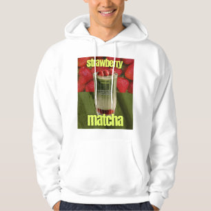 Moletom Cartaz de Latte de Matcha com Morango – Bebida de