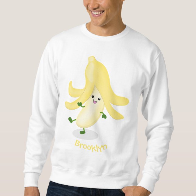 Moletom Cartoon de banana kawaii (Frente)