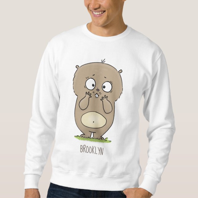 Moletom Cartoon de hamster adorável (Frente)