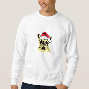 Moletom Cartoon de Natal do Bulldog Francês
