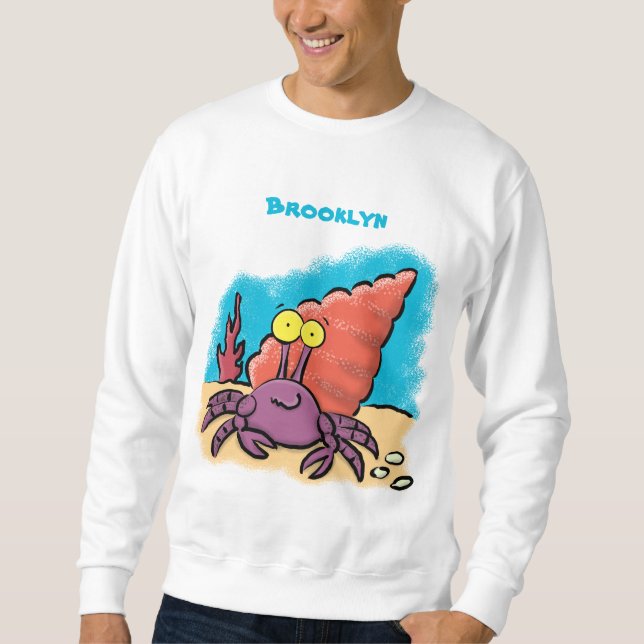 Moletom Cartum roxo engraçado e engraçado (Frente)