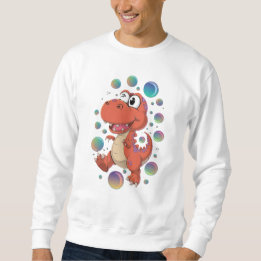 Moletom Cartunista divertido Laranja Dinossauro Sweatshirt
