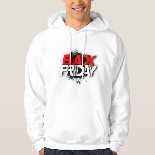 Moletom Casaco branco masculino com "FRIDAY NEGRA" (Frente)