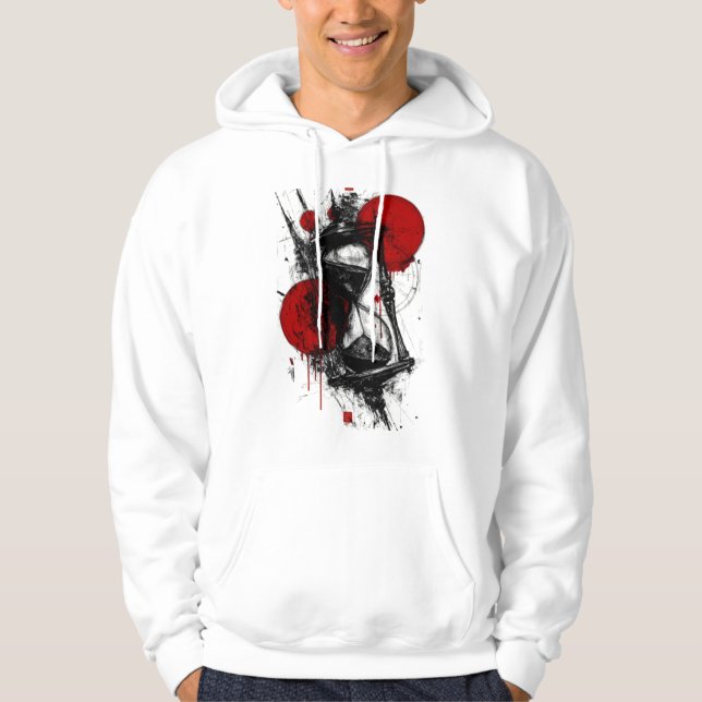Moletom Casaco com Capuz Grunge Ampulheta (Frente)