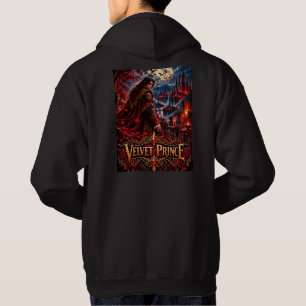 Moletom Casaco com Capuz Veludo Príncipe Gótico Vampiro