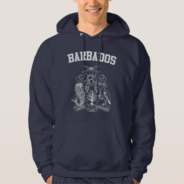 Moletom Casaco de armas de Barbados (Frente)