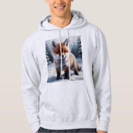 Moletom Casaco de Inverno com Capuz de Raposa Nova para Ho