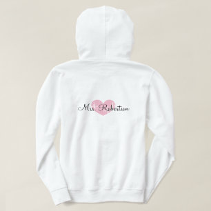 Moletom Casaco personalizado Mrs. com zíper para a noiva