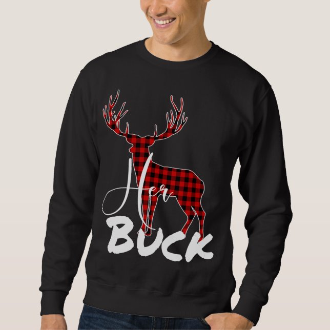 Moletom Casais de Natal Xadrez de Pijamas Buffalo H (Frente)