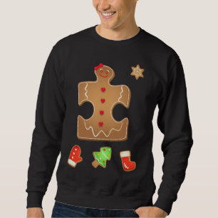 Moletom Casal de Autismo Natal Gingerpão Quebra-cabeça Aut