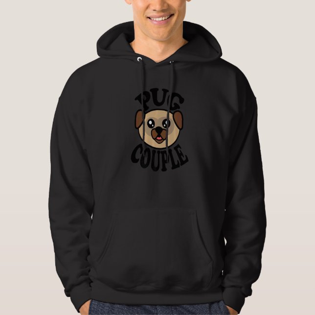 Moletom Casal de Pug Pug (Frente)