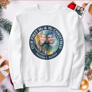 Moletom Casal Gay Nosso Primeiro Natal como Foto de Sr & S