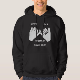 Moletom Casal personalizado com nomes e ano personalizados