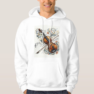 Moletom Casalaco Artístico de Violino & Notas Musicais Vin