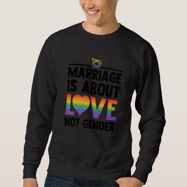 Moletom Casamento é sobre Amor não Gênero Diversidade Lgbt (Frente)