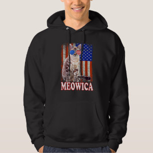 Moletom Cat 4 De Julho Meowica Merica Usa American Flag M