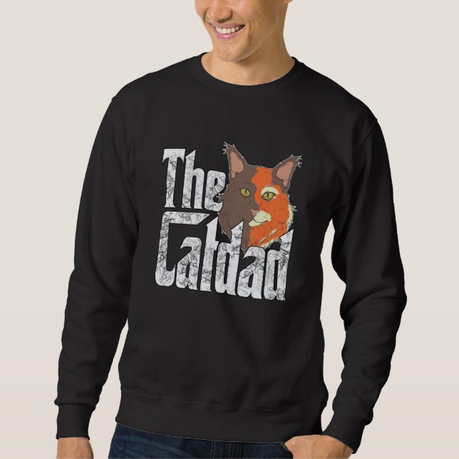 Moletom Cat Dad The Catfather Crazy Cat Father Kitty Daddy (Frente)