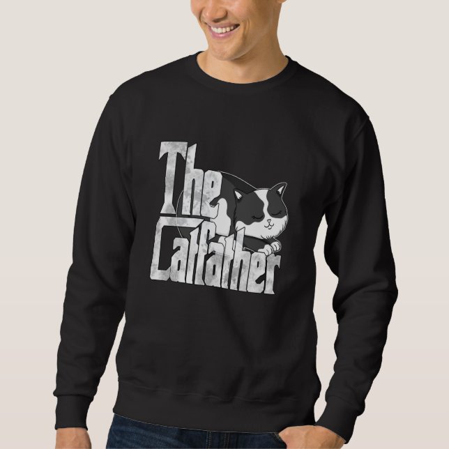 Moletom Cat Dad The Catfather Crazy Cute Cat Father Kitty  (Frente)