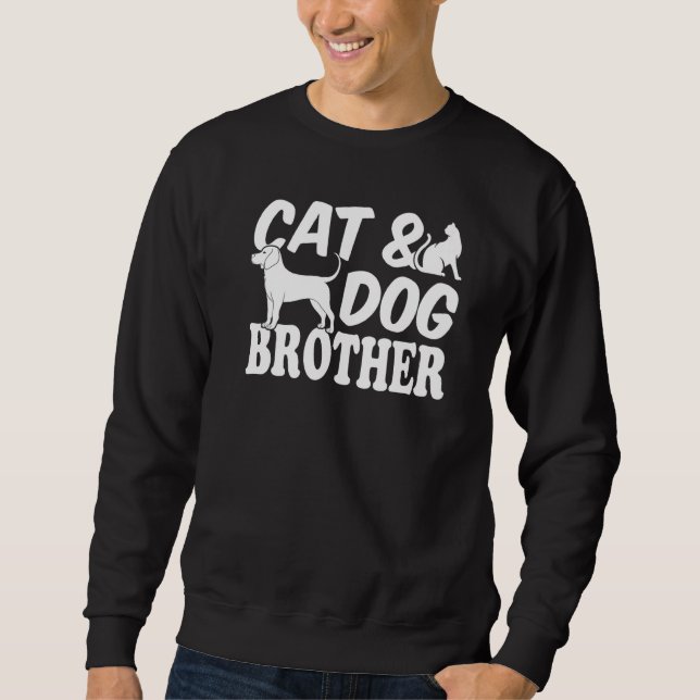 Moletom Cat Dog Cat Owner Dog Owner Cat & Dog Brother (Frente)