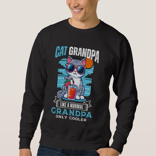 Moletom Cat Grandpa Cooler Cat Lover Avô Cat Avô (Frente)