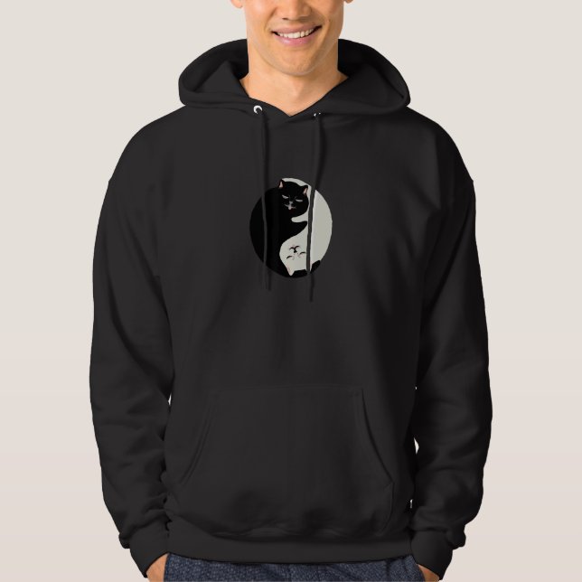 Moletom Cat Kitten Yin White Yang Black Animal Balance Sym (Frente)