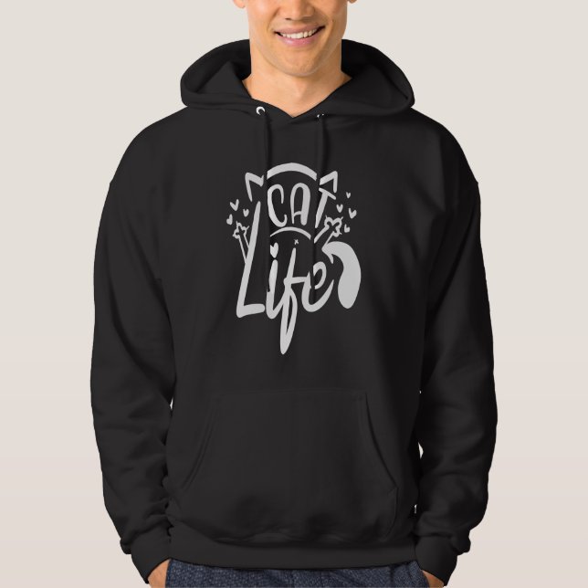 Moletom Cat Life  Funny Feline Lovers Gag Design (Frente)