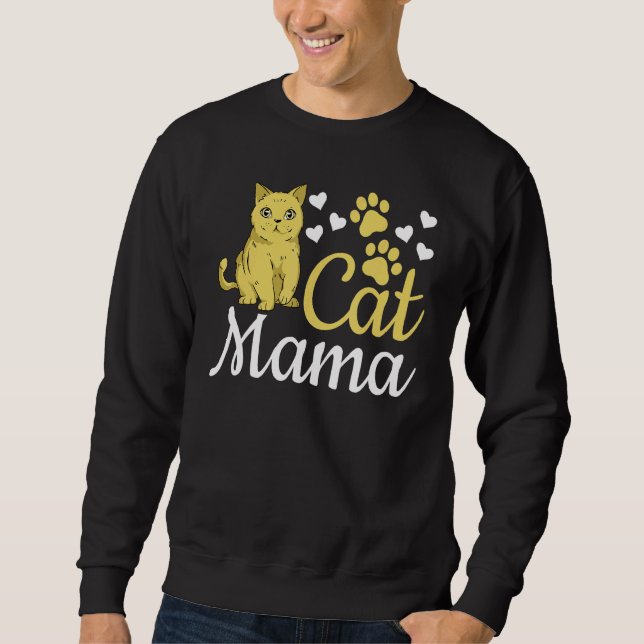 Moletom Cat Mom Cute Cat Mama Cat  I Cat Mama (Frente)