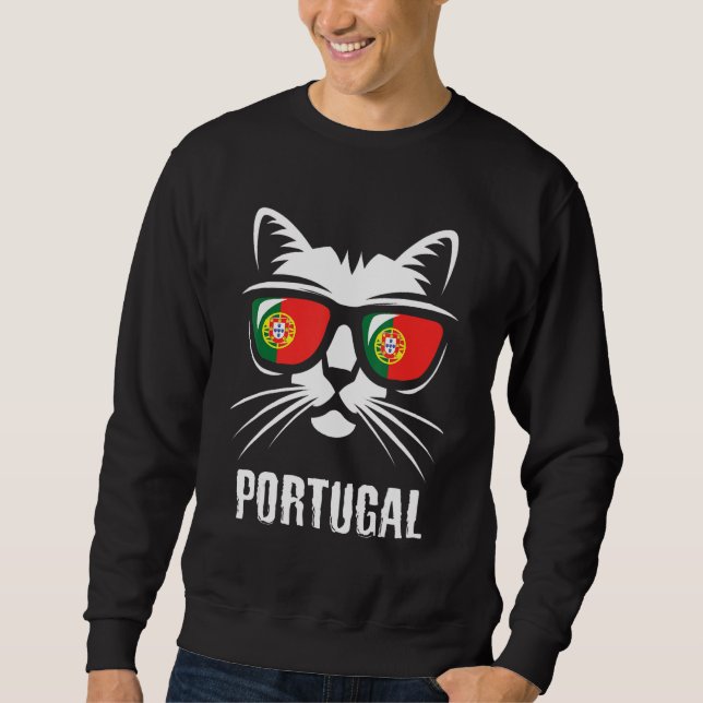 Moletom Cat Proud Portuguese Portugal Flag (Frente)