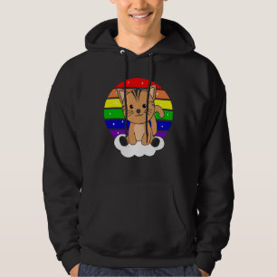 Moletom Cat Rainbow Glitter Kawaii Cats Coloridos