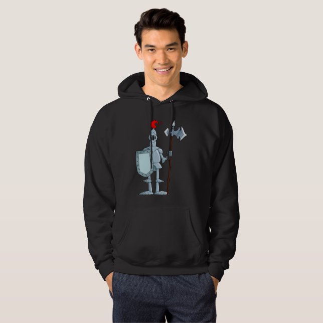 Moletom Cavaleiro em Armor Medieval Mens Hoodie (Frente Completa)