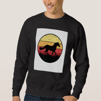 Moletom Cavaleiro Equestre Amante de Cavalos Gráfico Retro