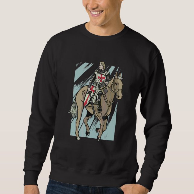 Moletom Cavaleiro Templário Lutador de Cavalos (Frente)