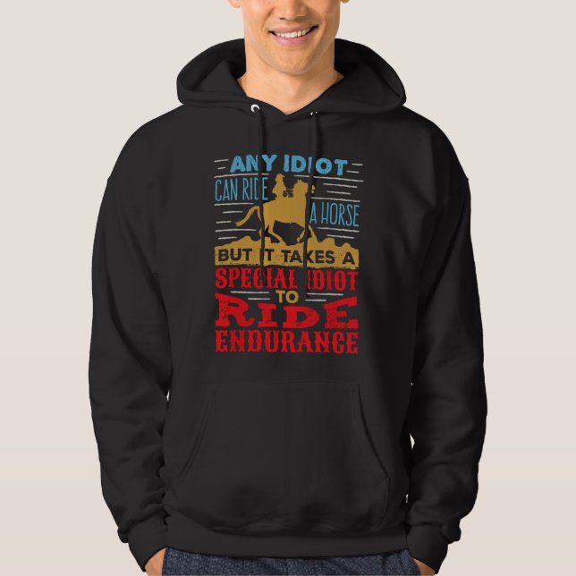 Moletom Cavalgada de Resistência de Cavalos - Cavaleiro Di (Frente)