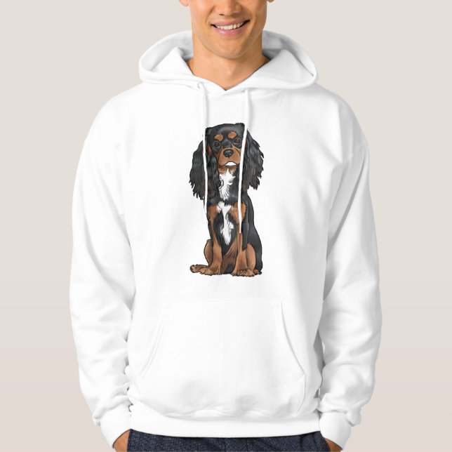 Moletom Cavalier King Charles Spaniel - Negro e Tan (Frente)