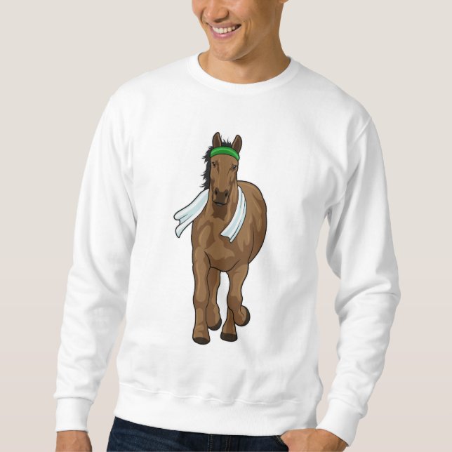 Moletom Cavalo como Corredor com Toalha (Frente)