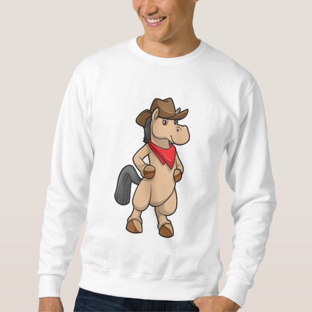 Moletom Cavalo como Cowboy (Frente)