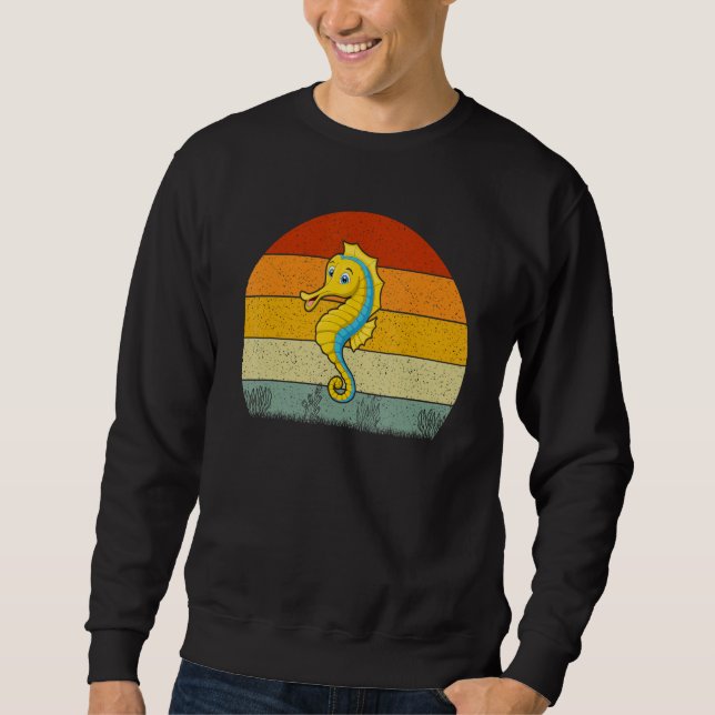 Moletom Cavalo-marinho Estilo Retro Vintage (Frente)