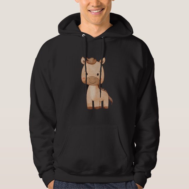 Moletom Cavalo Marrom Fofo  (Frente)