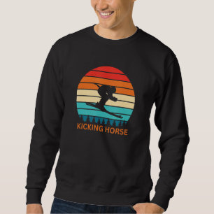 Moletom Cavalo Saltitante Canadá Resort de Esqui Vintage A