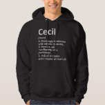 Moletom CECIL Definição Nome personalizado Funny Birthday<br><div class="desc">CECIL Definição Nome Personalizado Funny Birthday Idea</div>