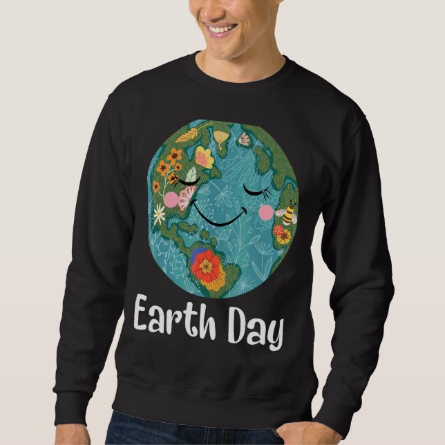 Moletom Celebração do Dia da Terra Ir Planeta É Sua Terra  (Frente)