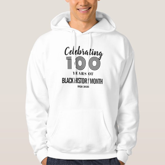 Moletom Celebrating 100 Years Of Black History Month (Frente)