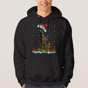 Moletom Cello Music Lover Matando Santa Hat Cello Christm